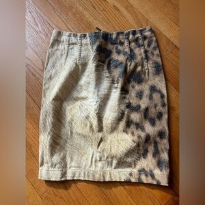 Roberto Cavalli leopard cotton skirt XS